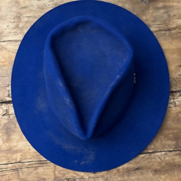 Nick Fouquet Blue 100x Beaver Felt FlatBrim Hat 7 3/8 59 Kemosabe Teressa Foglia - Picture 3 of 4